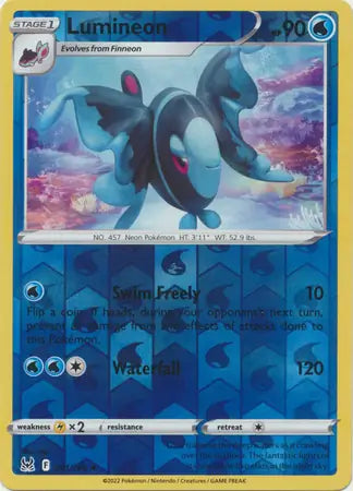 Lumineon 041/196 (SWSH11: Lost Origin)  - Reverse Holofoil | Good Games Adelaide SA