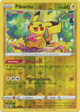Pikachu 052/196 (SWSH11: Lost Origin)  - Reverse Holofoil | Good Games Adelaide SA
