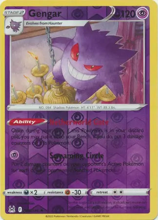 Gengar 066/196 (SWSH11: Lost Origin)  - Reverse Holofoil | Good Games Adelaide SA