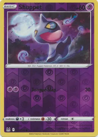 Shuppet 072/196 (SWSH11: Lost Origin)  - Reverse Holofoil | Good Games Adelaide SA