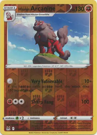 Hisuian Arcanine 084/196 (SWSH11: Lost Origin)  - Reverse Holofoil | Good Games Adelaide SA