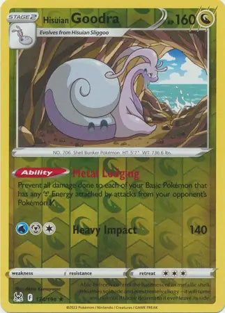 Hisuian Goodra 134/196 (SWSH11: Lost Origin)  - Reverse Holofoil | Good Games Adelaide SA