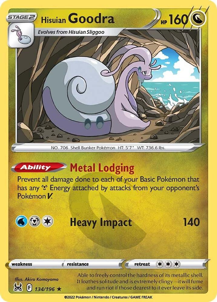 Hisuian Goodra 134/196 (SWSH11: Lost Origin)  - Holofoil | Good Games Adelaide SA