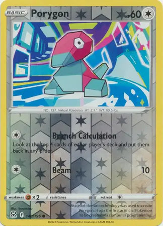 Porygon 140/196 (SWSH11: Lost Origin)  - Reverse Holofoil | Good Games Adelaide SA