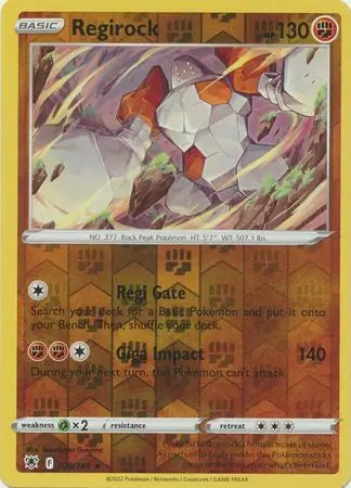 Regirock 075/189 (SWSH10: Astral Radiance)  - Reverse Holofoil | Good Games Adelaide SA