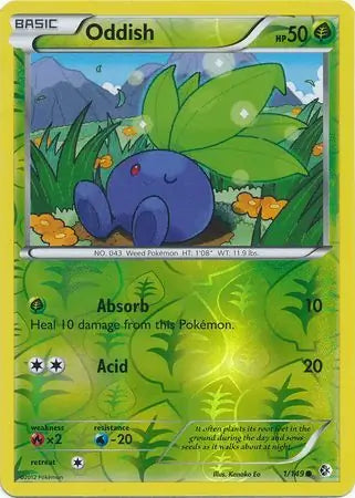 Oddish 1/149 (Boundaries Crossed)  - Reverse Holofoil | Good Games Adelaide SA