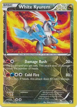 White Kyurem 102/149 (Boundaries Crossed)  - Reverse Holofoil | Good Games Adelaide SA