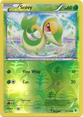 Snivy 11/149 (Boundaries Crossed)  - Reverse Holofoil | Good Games Adelaide SA