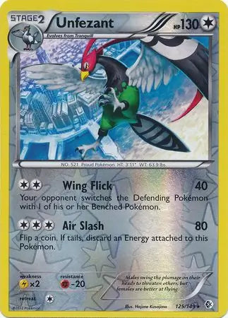 Unfezant 125/149 (Boundaries Crossed)  - Reverse Holofoil | Good Games Adelaide SA