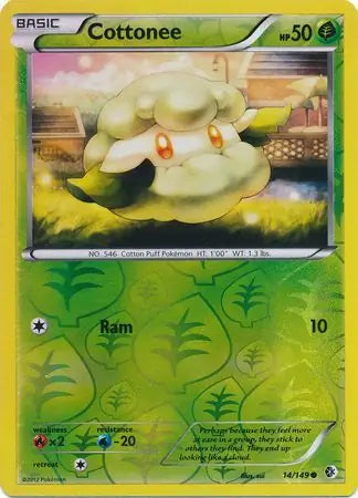 Cottonee 14/149 (Boundaries Crossed)  - Reverse Holofoil | Good Games Adelaide SA