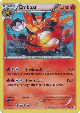 Emboar 26/149 (Boundaries Crossed)  - Reverse Holofoil | Good Games Adelaide SA