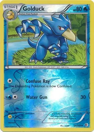 Golduck 34/149 (Boundaries Crossed)  - Reverse Holofoil | Good Games Adelaide SA