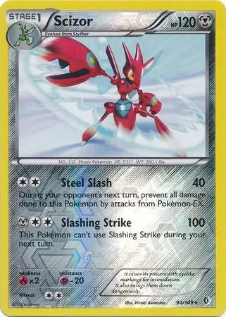Scizor 94/149 (Boundaries Crossed)  - Reverse Holofoil | Good Games Adelaide SA