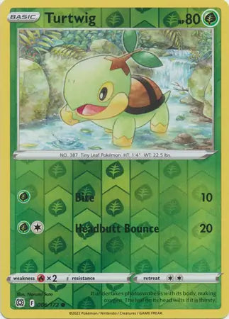 Turtwig 006/172 (SWSH09: Brilliant Stars)  - Reverse Holofoil | Good Games Adelaide SA