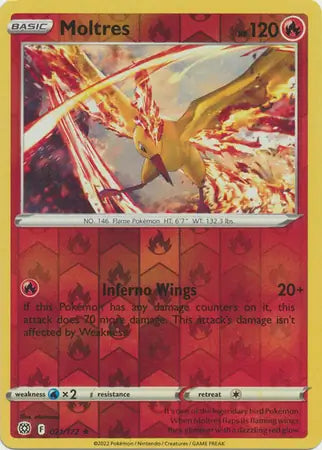 Moltres 021/172 (SWSH09: Brilliant Stars)  - Reverse Holofoil | Good Games Adelaide SA