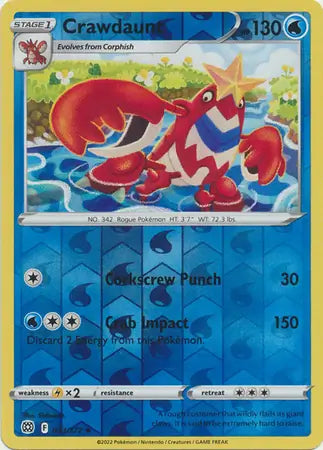 Crawdaunt 033/172 (SWSH09: Brilliant Stars)  - Reverse Holofoil | Good Games Adelaide SA