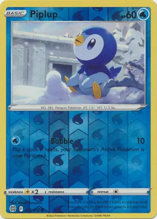 Piplup 035/172 (SWSH09: Brilliant Stars)  - Reverse Holofoil | Good Games Adelaide SA