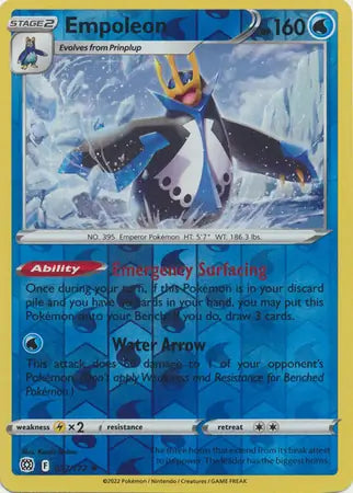 Empoleon 037/172 (SWSH09: Brilliant Stars)  - Reverse Holofoil | Good Games Adelaide SA