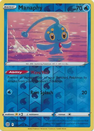 Manaphy 041/172 (SWSH09: Brilliant Stars)  - Reverse Holofoil | Good Games Adelaide SA