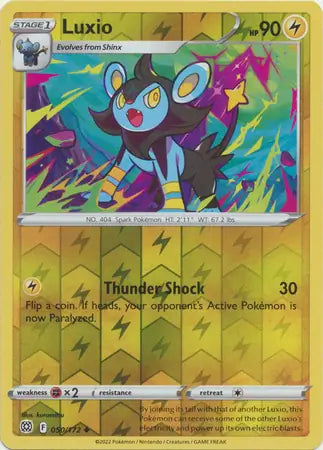 Luxio 050/172 (SWSH09: Brilliant Stars)  - Reverse Holofoil | Good Games Adelaide SA