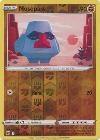 Nosepass 073/172 (SWSH09: Brilliant Stars)  - Reverse Holofoil | Good Games Adelaide SA