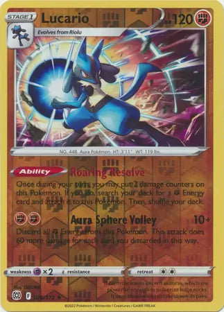 Lucario 079/172 (SWSH09: Brilliant Stars)  - Reverse Holofoil | Good Games Adelaide SA