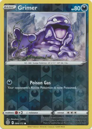 Grimer 084/172 (SWSH09: Brilliant Stars)  - Reverse Holofoil | Good Games Adelaide SA