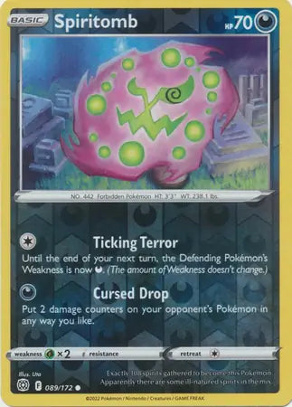 Spiritomb 089/172 (SWSH09: Brilliant Stars)  - Reverse Holofoil | Good Games Adelaide SA