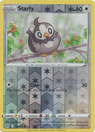 Starly 117/172 (SWSH09: Brilliant Stars)  - Reverse Holofoil | Good Games Adelaide SA