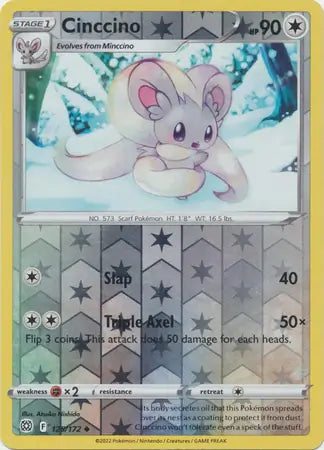 Cinccino 125/172 (SWSH09: Brilliant Stars)  - Reverse Holofoil | Good Games Adelaide SA