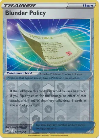 Blunder Policy 131/172 (SWSH09: Brilliant Stars)  - Reverse Holofoil | Good Games Adelaide SA
