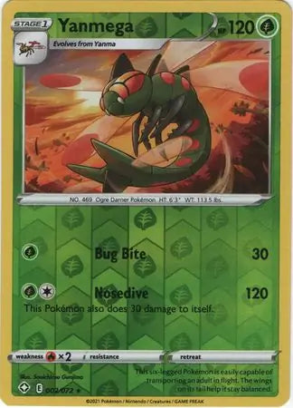 Yanmega 002/072 (Shining Fates)  - Reverse Holofoil | Good Games Adelaide SA