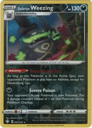 Galarian Weezing 042/072 (Shining Fates)  - Reverse Holofoil | Good Games Adelaide SA