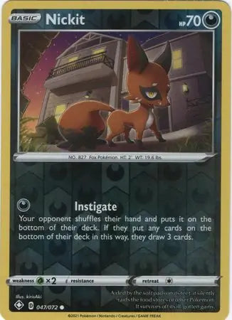 Nickit 047/072 (Shining Fates)  - Reverse Holofoil | Good Games Adelaide SA