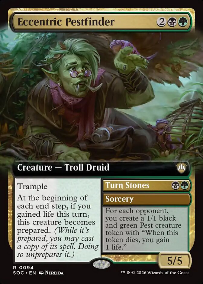 Eccentric Pestfinder // Turn Stones  (Commander: Secrets of Strixhaven)  | Good Games Adelaide SA