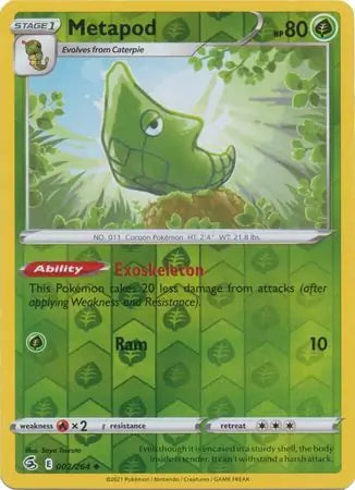 Metapod 002/264 (SWSH08: Fusion Strike)  - Reverse Holofoil | Good Games Adelaide SA