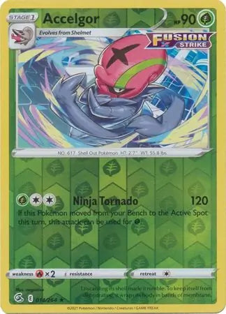 Accelgor 014/264 (SWSH08: Fusion Strike)  - Reverse Holofoil | Good Games Adelaide SA