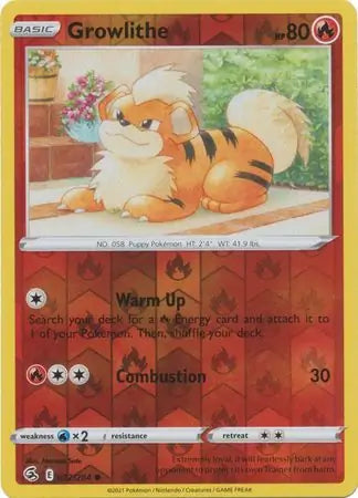 Growlithe 032/264 (SWSH08: Fusion Strike)  - Reverse Holofoil | Good Games Adelaide SA