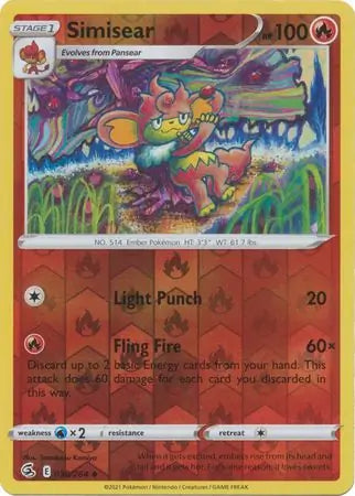Simisear 038/264 (SWSH08: Fusion Strike)  - Reverse Holofoil | Good Games Adelaide SA