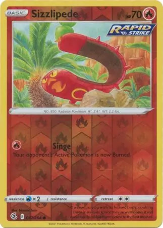Sizzlipede 047/264 (SWSH08: Fusion Strike)  - Reverse Holofoil | Good Games Adelaide SA