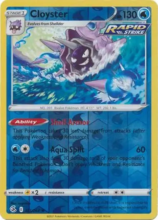 Cloyster 051/264 (SWSH08: Fusion Strike)  - Reverse Holofoil | Good Games Adelaide SA