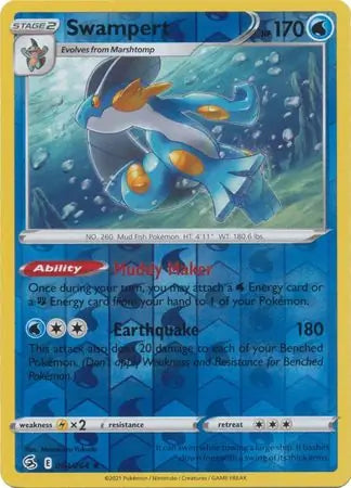 Swampert 064/264 (SWSH08: Fusion Strike)  - Reverse Holofoil | Good Games Adelaide SA