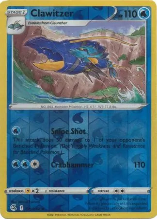 Clawitzer 075/264 (SWSH08: Fusion Strike)  - Reverse Holofoil | Good Games Adelaide SA