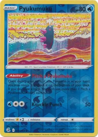 Pyukumuku 077/264 (SWSH08: Fusion Strike)  - Reverse Holofoil | Good Games Adelaide SA