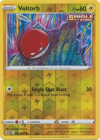 Voltorb 087/264 (SWSH08: Fusion Strike)  - Reverse Holofoil | Good Games Adelaide SA