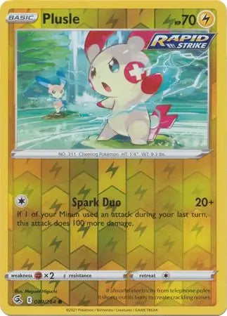 Plusle 089/264 (SWSH08: Fusion Strike)  - Reverse Holofoil | Good Games Adelaide SA