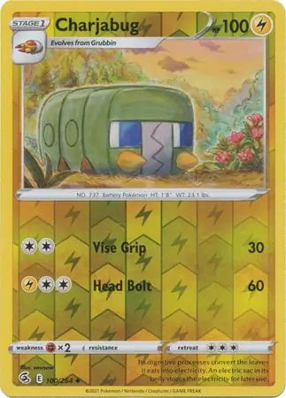 Charjabug 100/264 (SWSH08: Fusion Strike)  - Reverse Holofoil | Good Games Adelaide SA