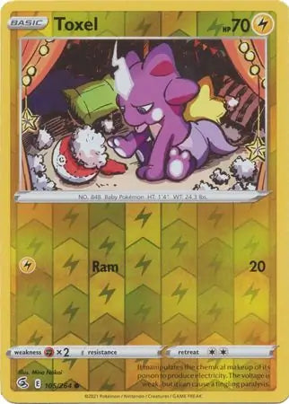 Toxel 105/264 (SWSH08: Fusion Strike)  - Reverse Holofoil | Good Games Adelaide SA