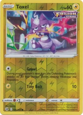 Toxel 106/264 (SWSH08: Fusion Strike)  - Reverse Holofoil | Good Games Adelaide SA