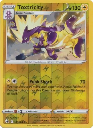 Toxtricity 107/264 (SWSH08: Fusion Strike)  - Reverse Holofoil | Good Games Adelaide SA